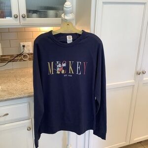 Mickey Mouse Sweatshirt Navy Blue Size 2XL Disney